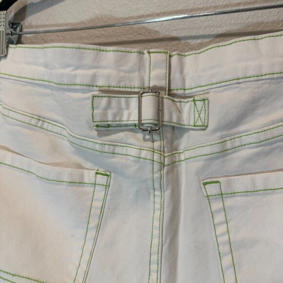 Wild Fable High-Rise Utility Shorts – White with Green Stitching - Picture 8 of 8